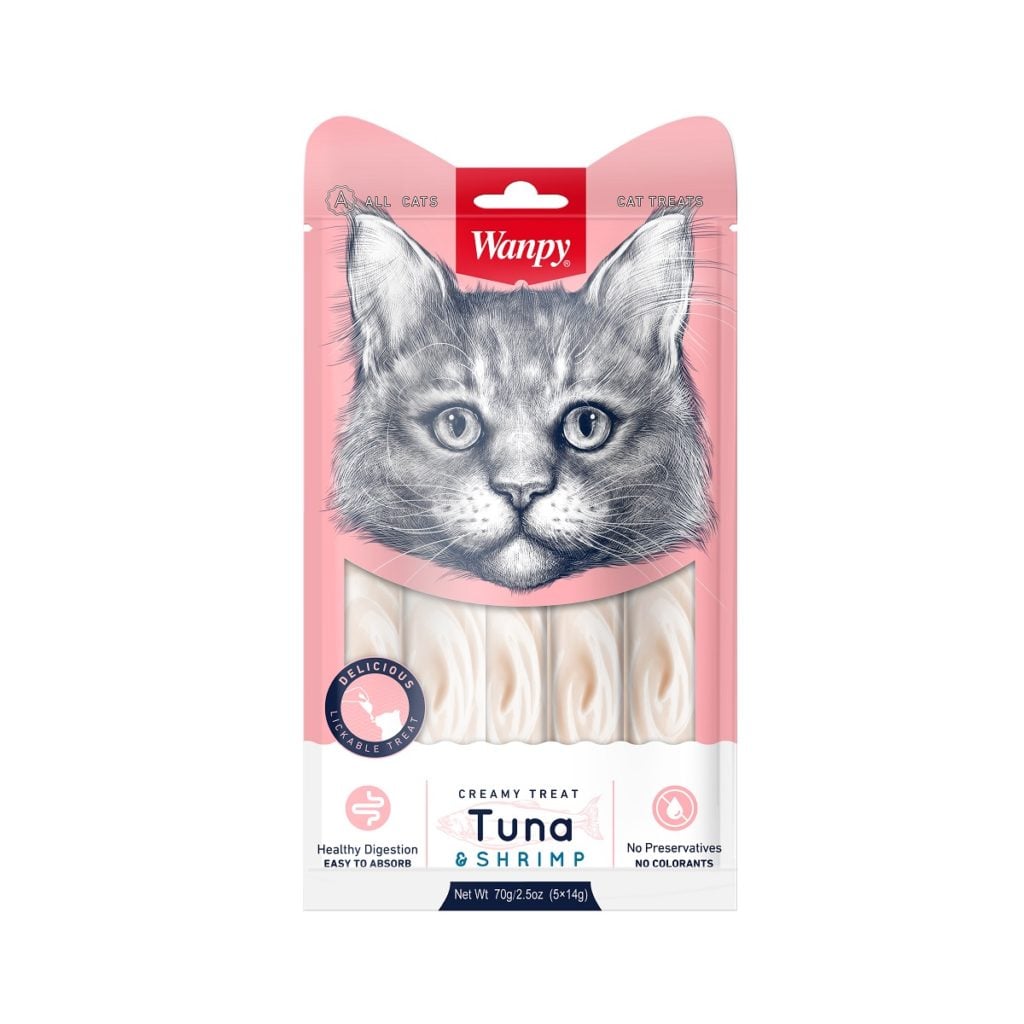 wanpy - Wanpy Creamy Lickable Treat - Tun & Rejer 70g (5x14g) - 70g (5x14g)