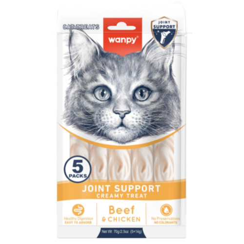wanpy - Wanpy Cat Functional Creamy Lickable Treat Joint Support Beef & Chicken 70g (5x14g)