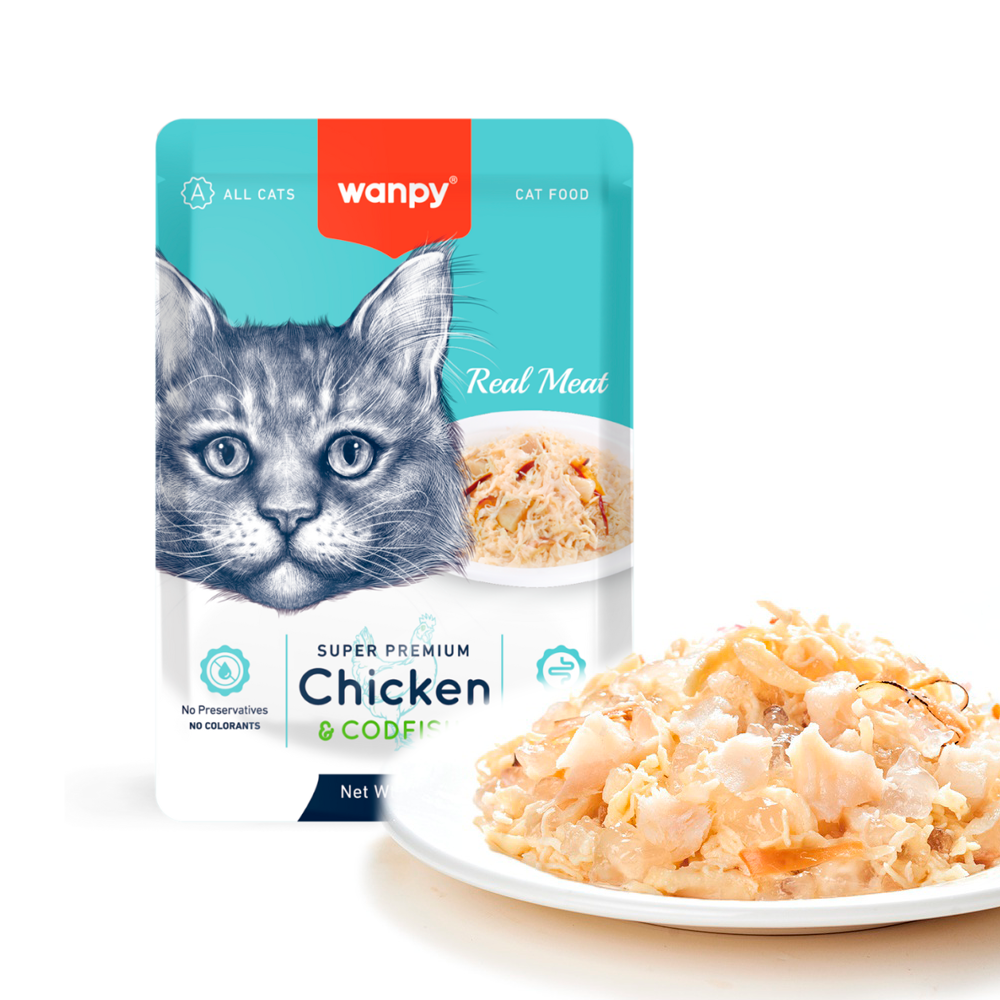 wanpy - Wanpy Filet i Gelé - Kylling & Torsk 85g - 85g