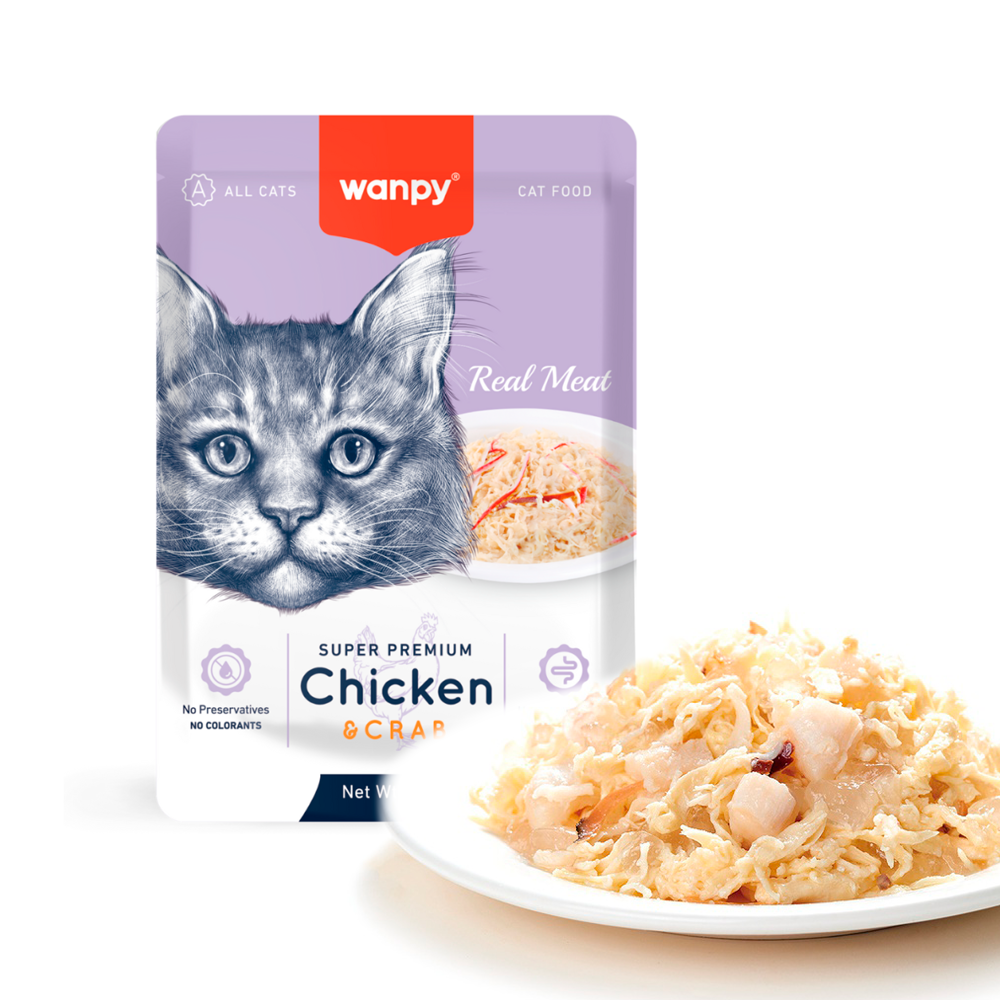 wanpy - Wanpy Filet i Gelé - Kylling & Krabbe 85g - 85g