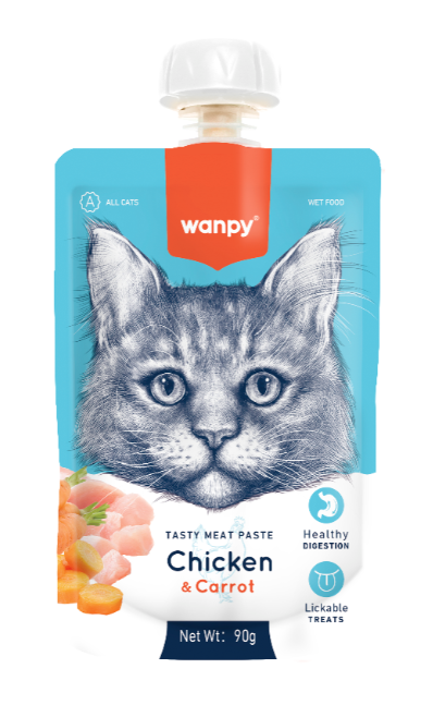 wanpy - Wanpy Tasty Meat Paste - Kylling & Gulerod 90g - 90g
