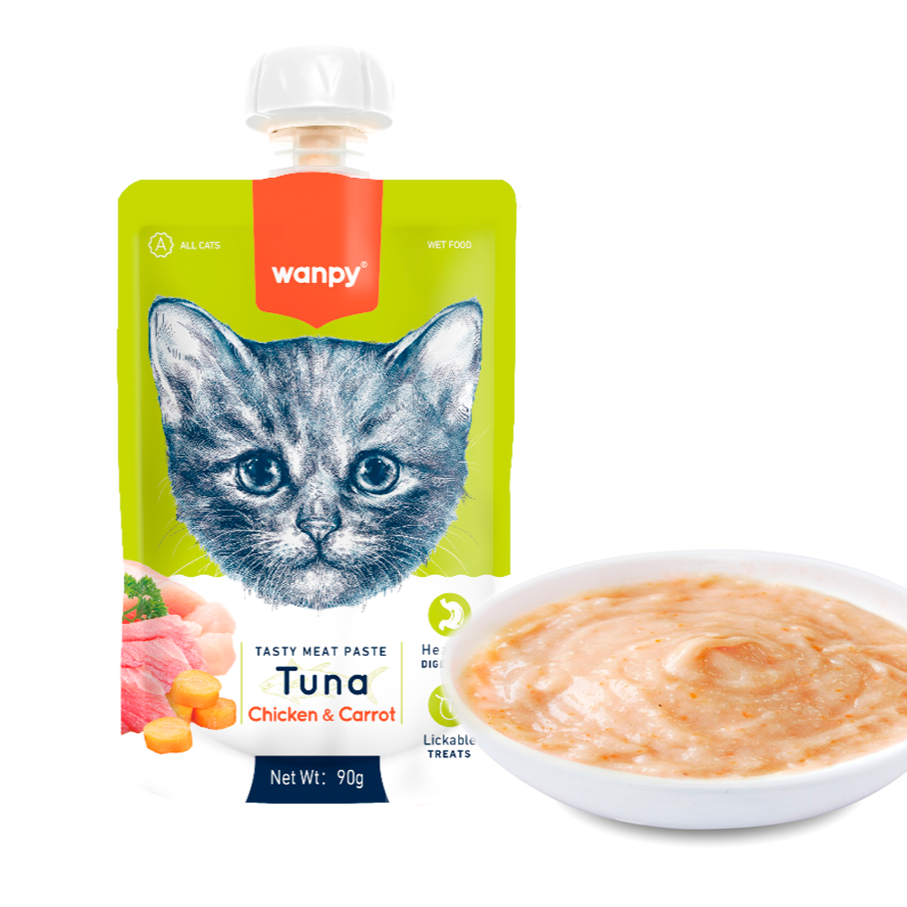 wanpy - Wanpy Tasty Meat Paste - Tun m. Kylling & Gulerod 90g - 90g