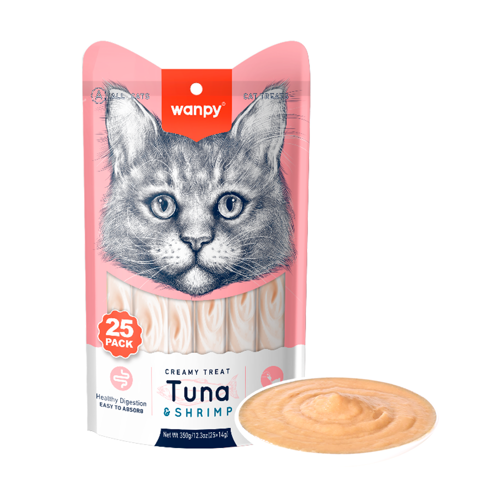 wanpy - Wanpy Creamy Lickable Treat 25 stk - Tun & rejer 350g (25x14g)