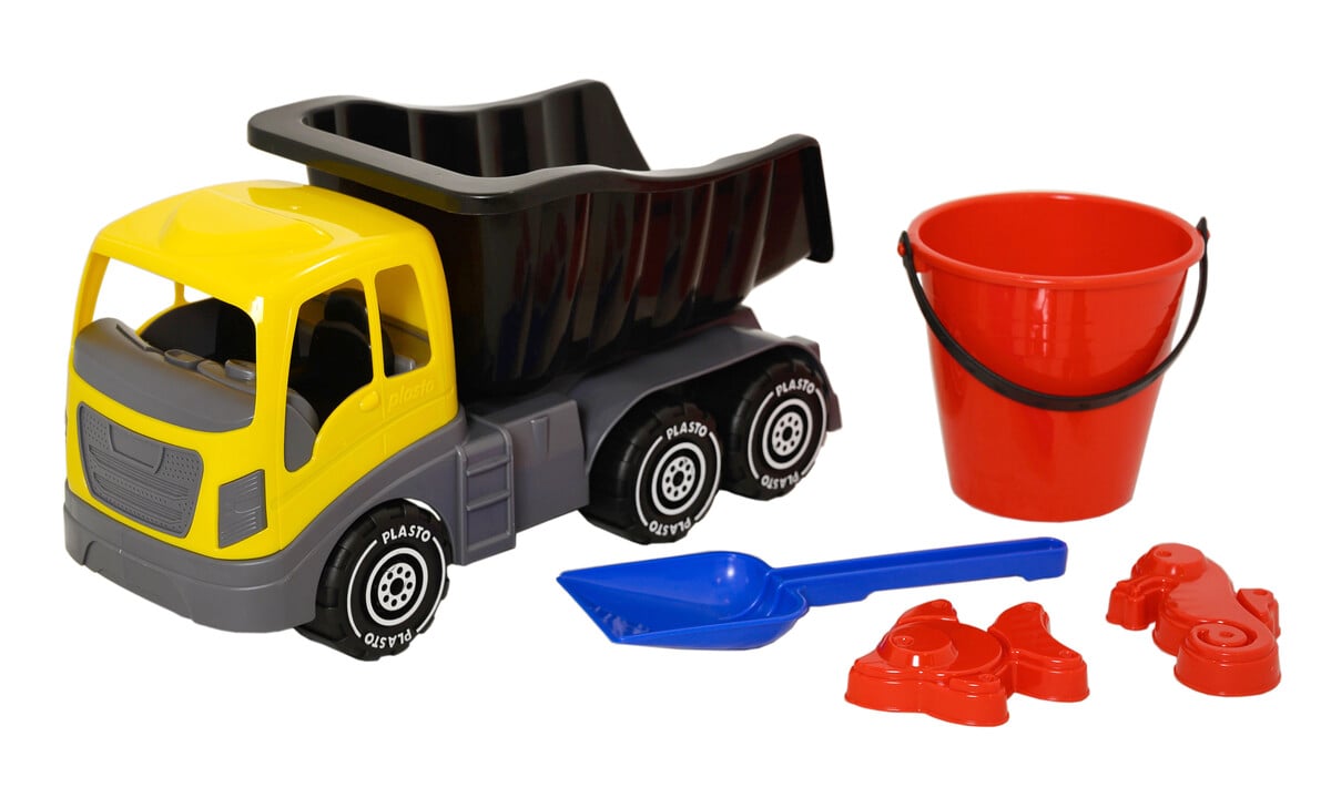 PLASTO - Truck and sand toys - 5 parts (1512000)