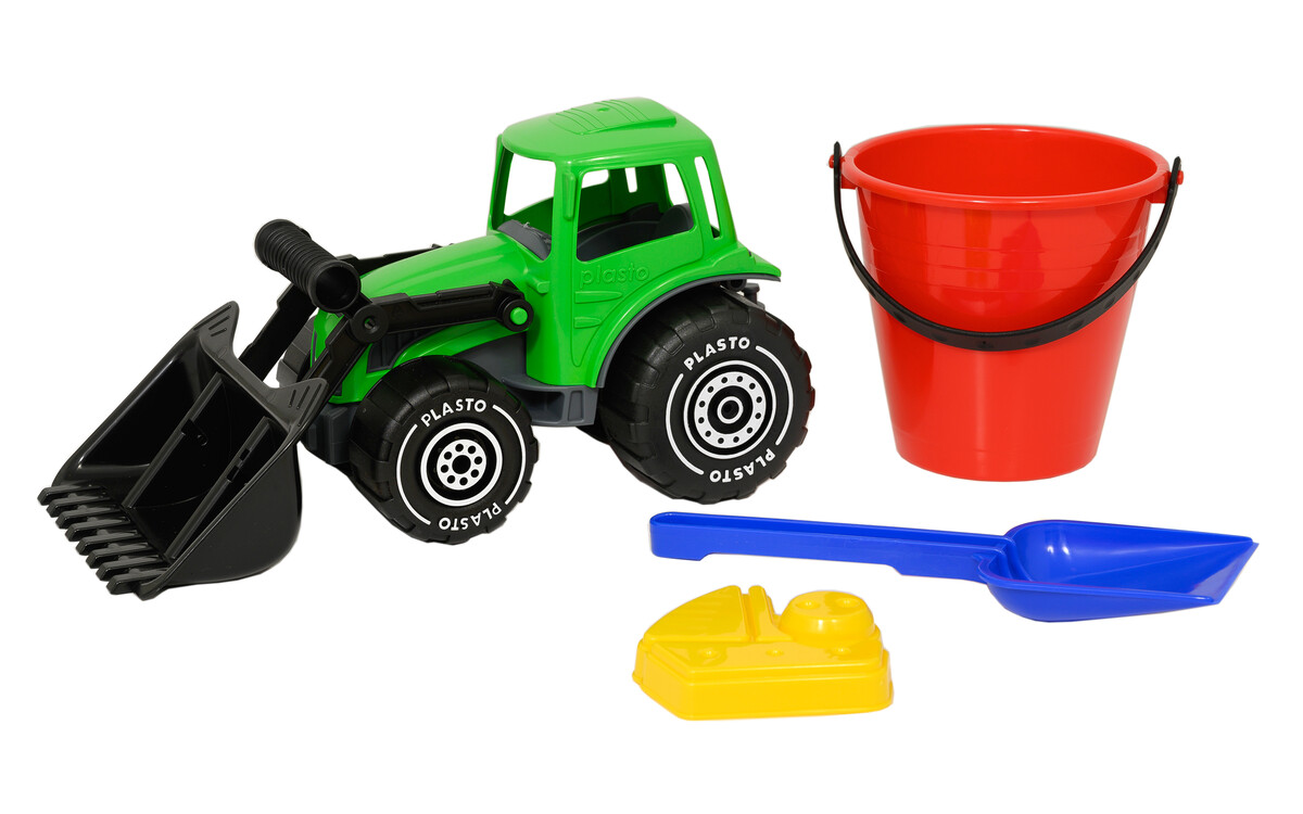 Plasto Tractor and sand toys 4 parts