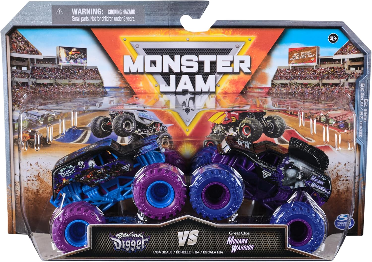 Monster Jam - 1:64 Die Cast 2 pack - Son Uva Digger Vs. Mohawk Warrior