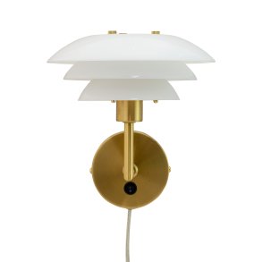 DybergLarsen - DL20 Vegglampe Opal/Brass