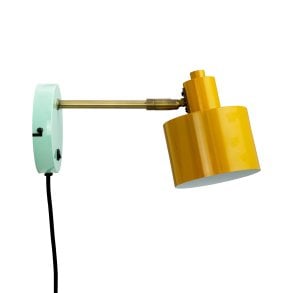 Dyberg Larsen - Ocean vegglampe 11,5 cm curry/messing/turkis