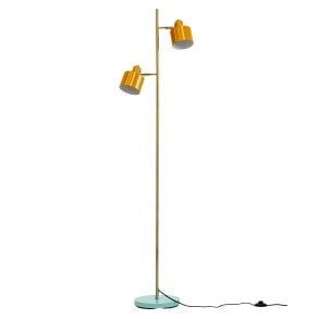 Dyberg Larsen - Ocean gulvlampe 160 cm curry/messing/turkis