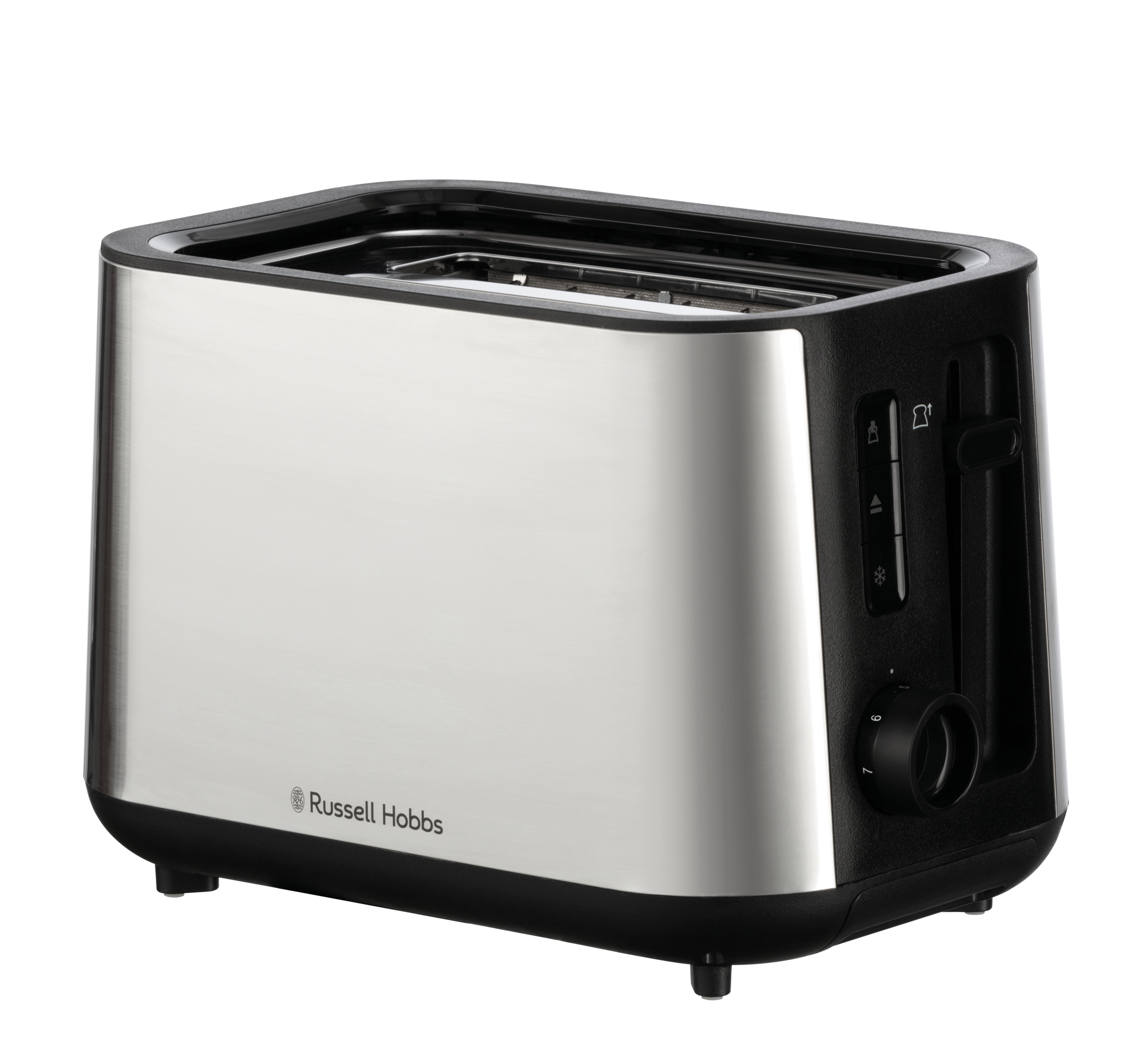 Russell Hobbs - Heaton Brushed 2Slice Brødrister - Brushed Stainless Steel and Black