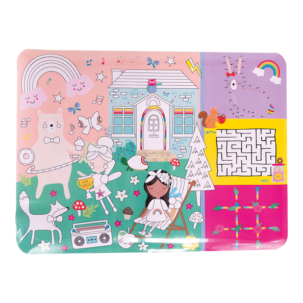 floss&Rock - Rainbow Fairy Colouring Fun and Games Mat (49P6076)