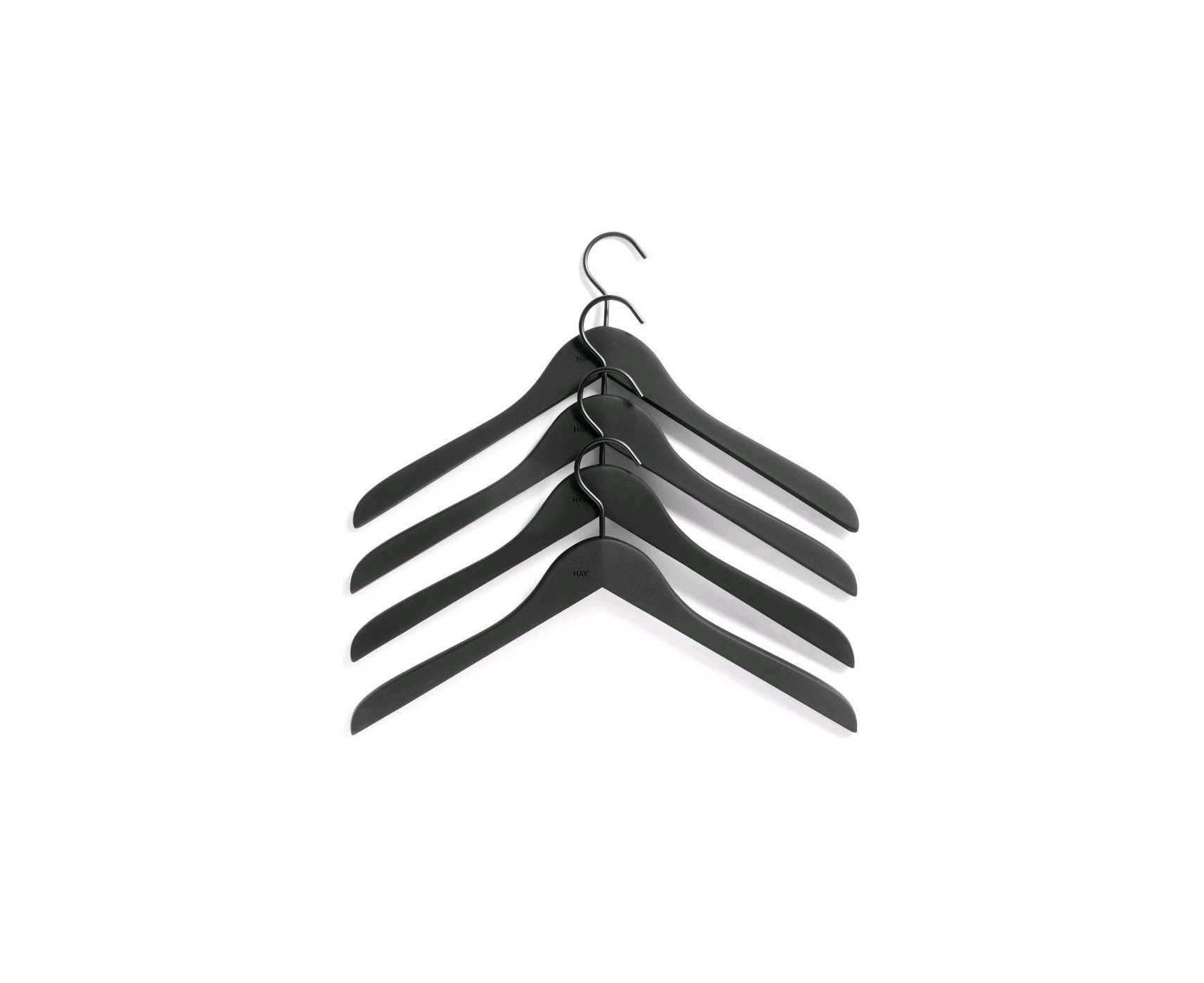 HAY Soft kleshenger slim 4-stk. Svart