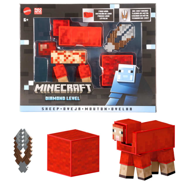 Minecraft - Diamond Level Sheep Action Figure&3 Accessories (JCV22)