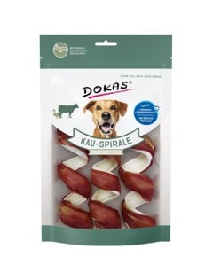 Dokas - Chewing Spiral with Duck Breast  best before  oct. 31th  2026  - 3 pcs 110 gr