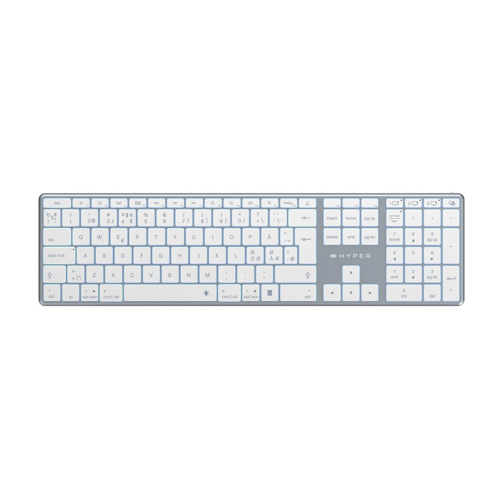 Hyper - Wireless Keyboard (Nordic) Bluetooth 5.0 Space Grey