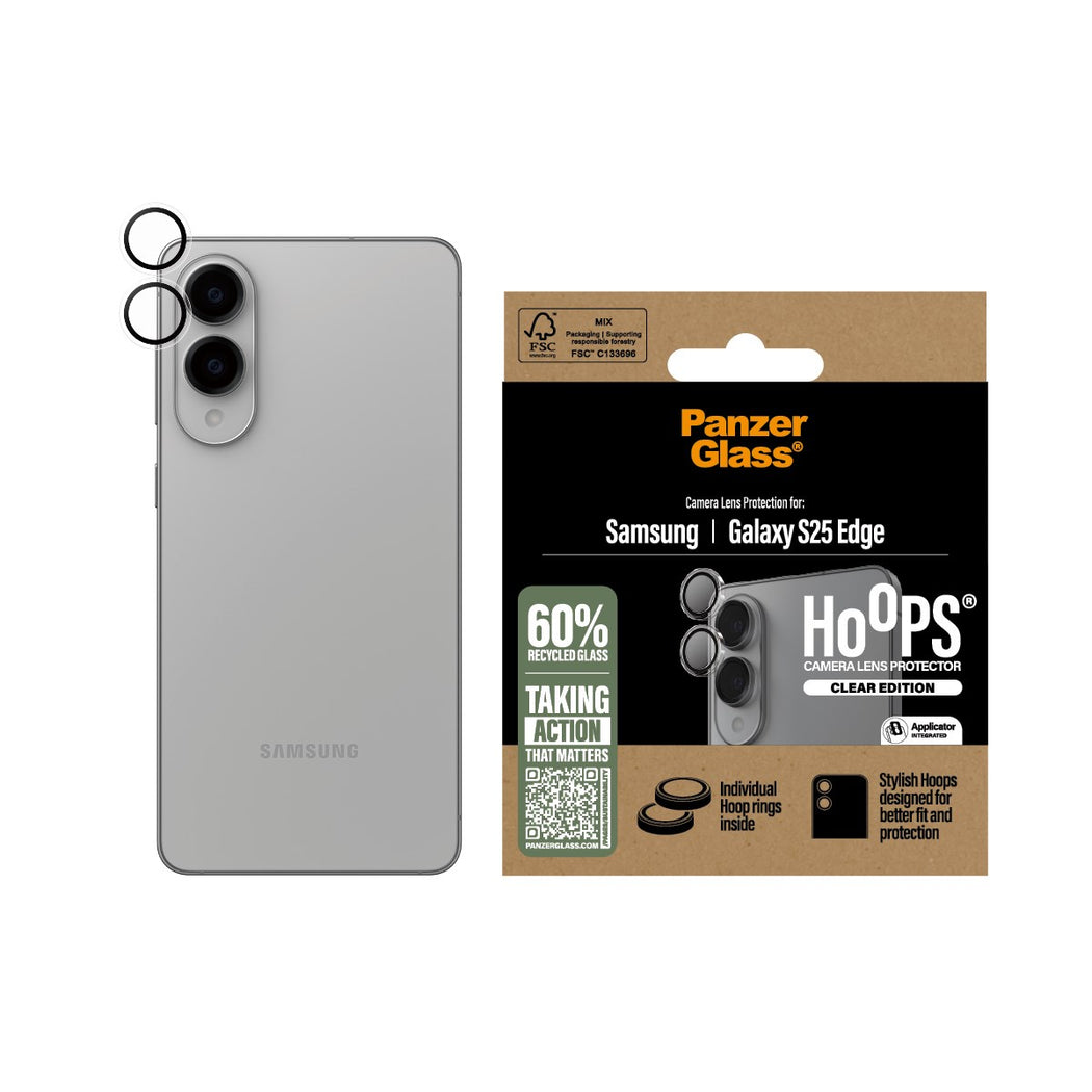 PanzerGlass Hoops® Transparent Camera Lens Protector Samsung S25 Edge