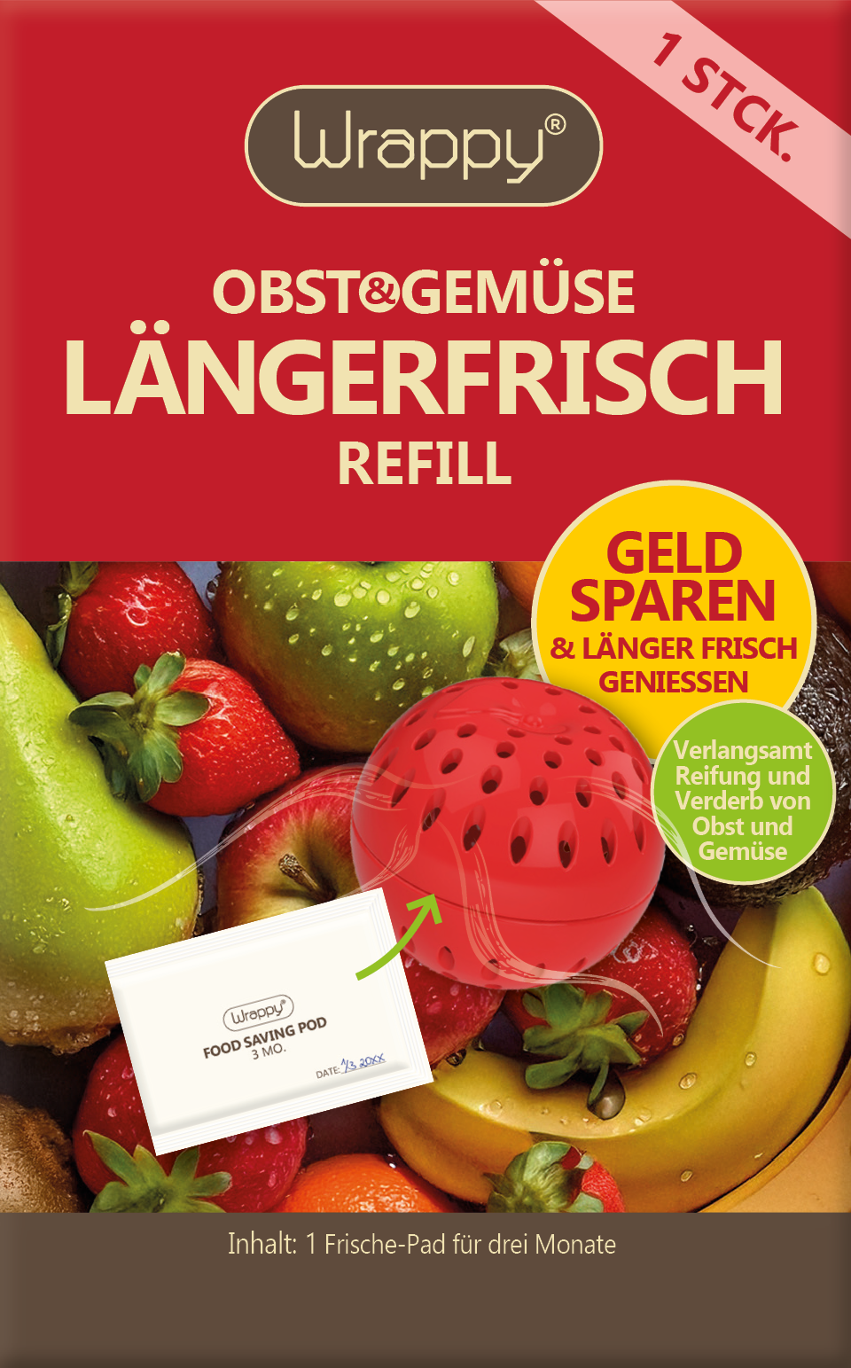 Wrappy Obst & Gemüse Längerfrisch refill 1 St. W05-003-111
