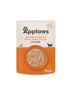Applaws - 12 x  Chicken Breast with Tuna Fillet - 70g  -  best before 03-18-2027