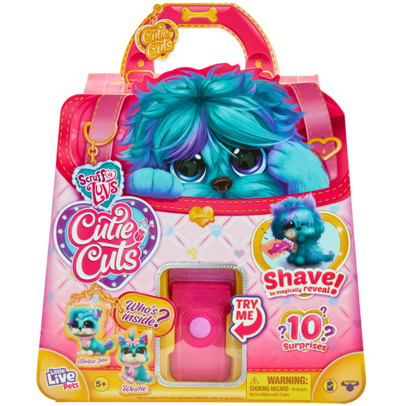 Scruff-a-Luvs Cutie Cuts– Blue Surprise Pet Salon Playset (30296)