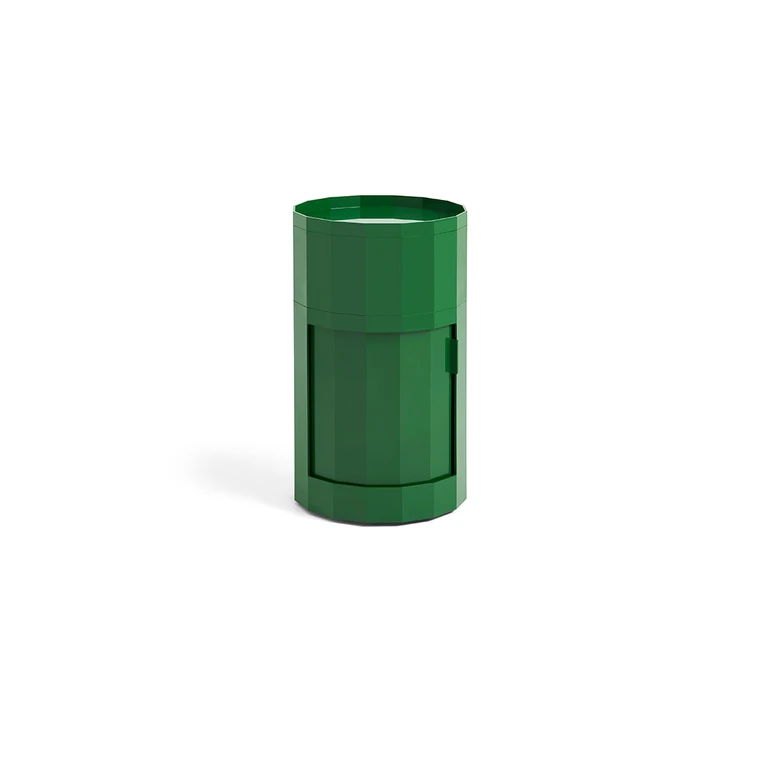 HAY Facet Cabinet high sidebord føtter/hjul 66 cm Spinach green