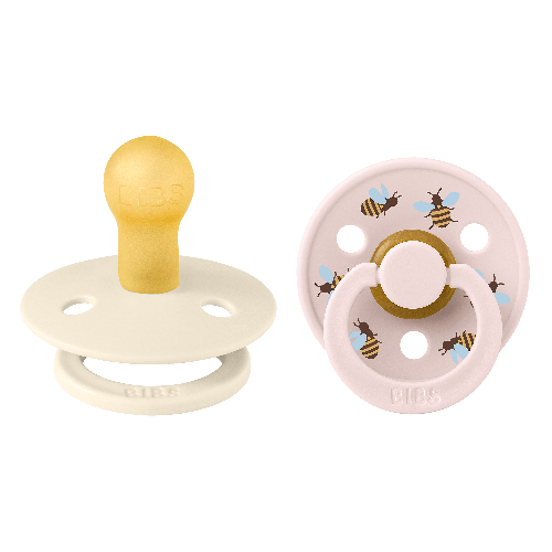 BIBS - Pacifier Studio Colour 2 PACK Bumblebee Latex - Ivory Mix - Size 1