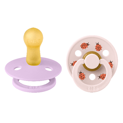 BIBS - Pacifier Studio Colour 2 PACK Ladybug Latex - Violet Sky - Size 2