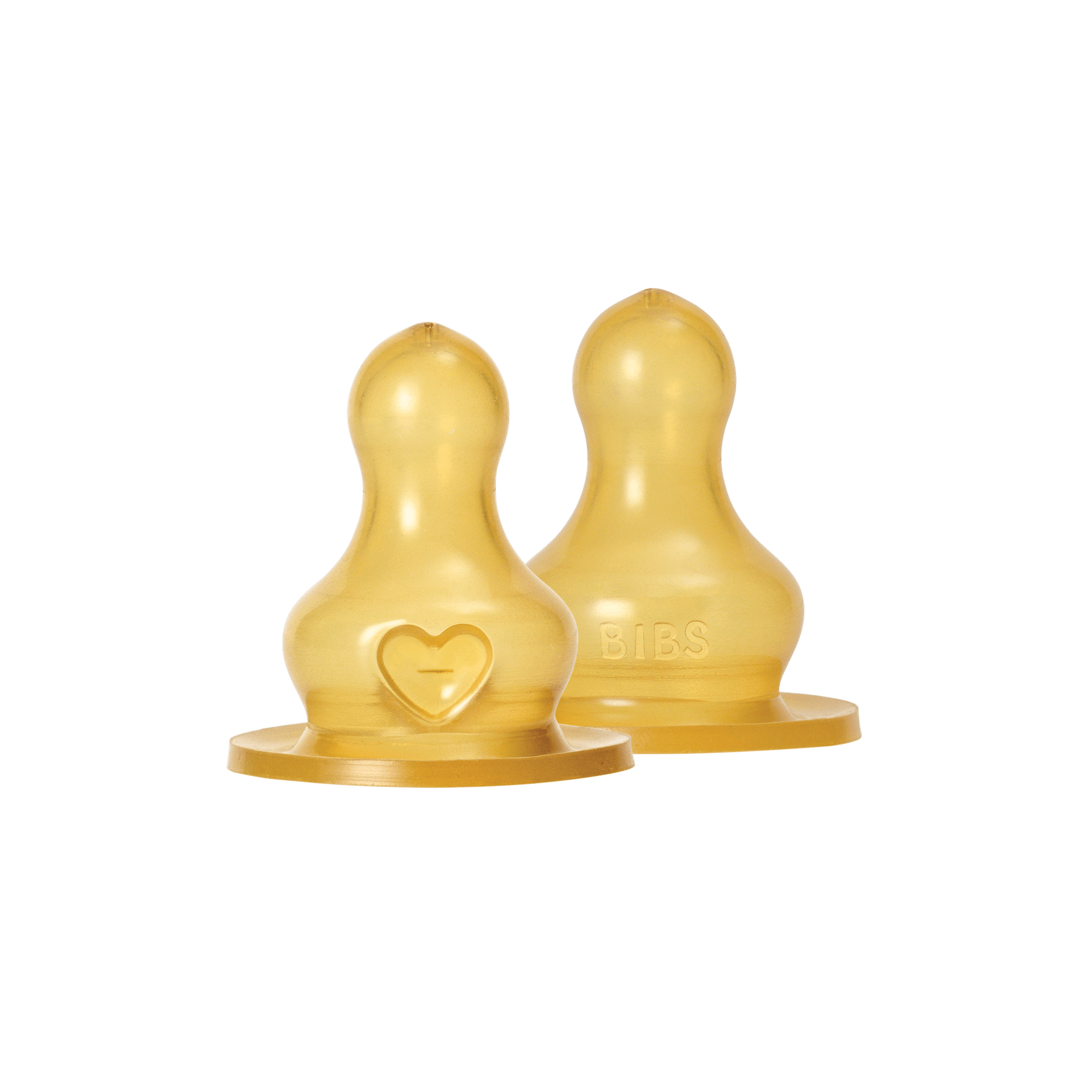 BIBS - sutteflaske Nipple rund Latex 2 Pack - Fast Flow