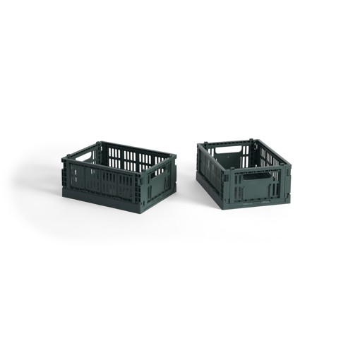 HAY - Colour Crate Mini Förvaringslåda (Mörkgrön) - 2-pack
