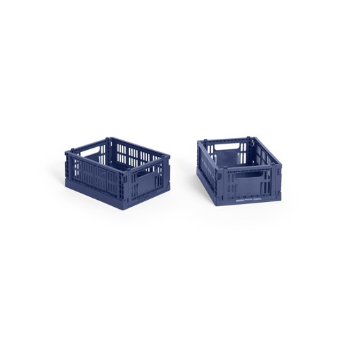 HAY - Colour Crate Mini Förvaringslåda (Mörkblå) - 2-pack
