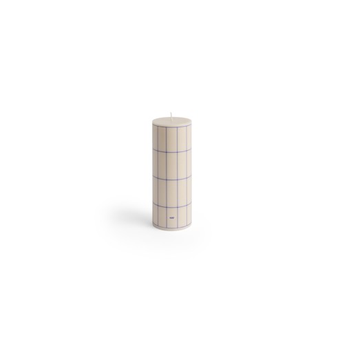 HAY - Column Ljus Medium - H20 cm - Vit & Blått Rutmönster