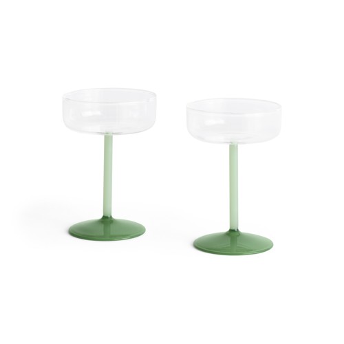 HAY - Tint Champagneglas H12.5 cm - 2-Pack (Klar &