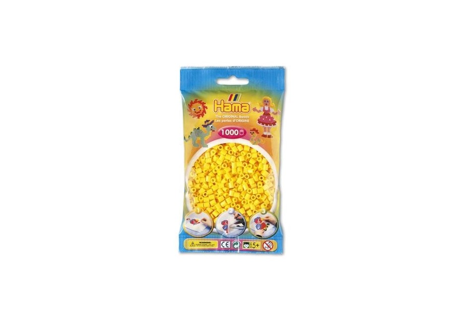Kaupa Hama Midi Perlur – 1000 stk Gular Straujunarperlur fyrir Skínandi ...