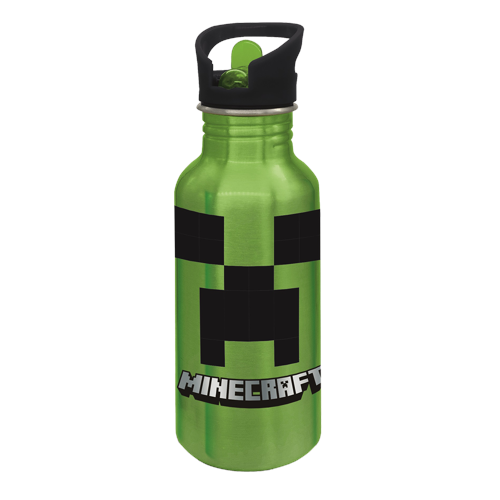 Stor - MINECRAFT ALU Sipper Vattenflaska - 545 ml