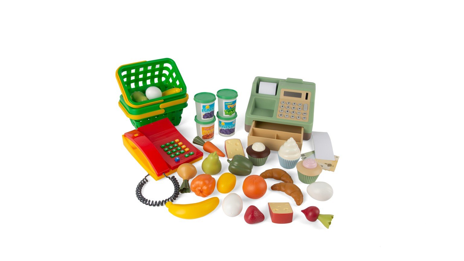Dantoy - Complete Cash Register Set with Food and Basket (6917)