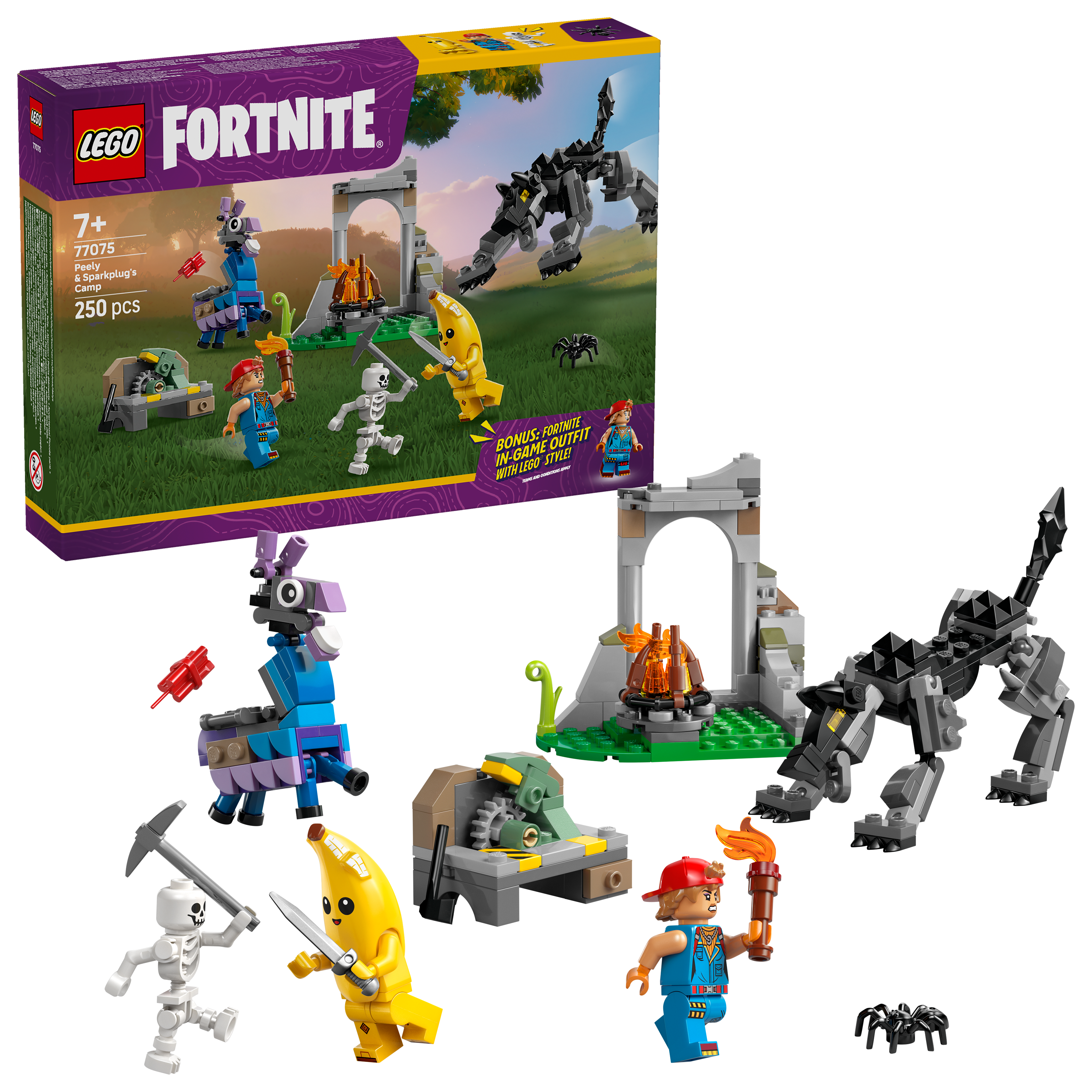 LEGO Fortnite 77075 Peely & Sparkplug's Camp