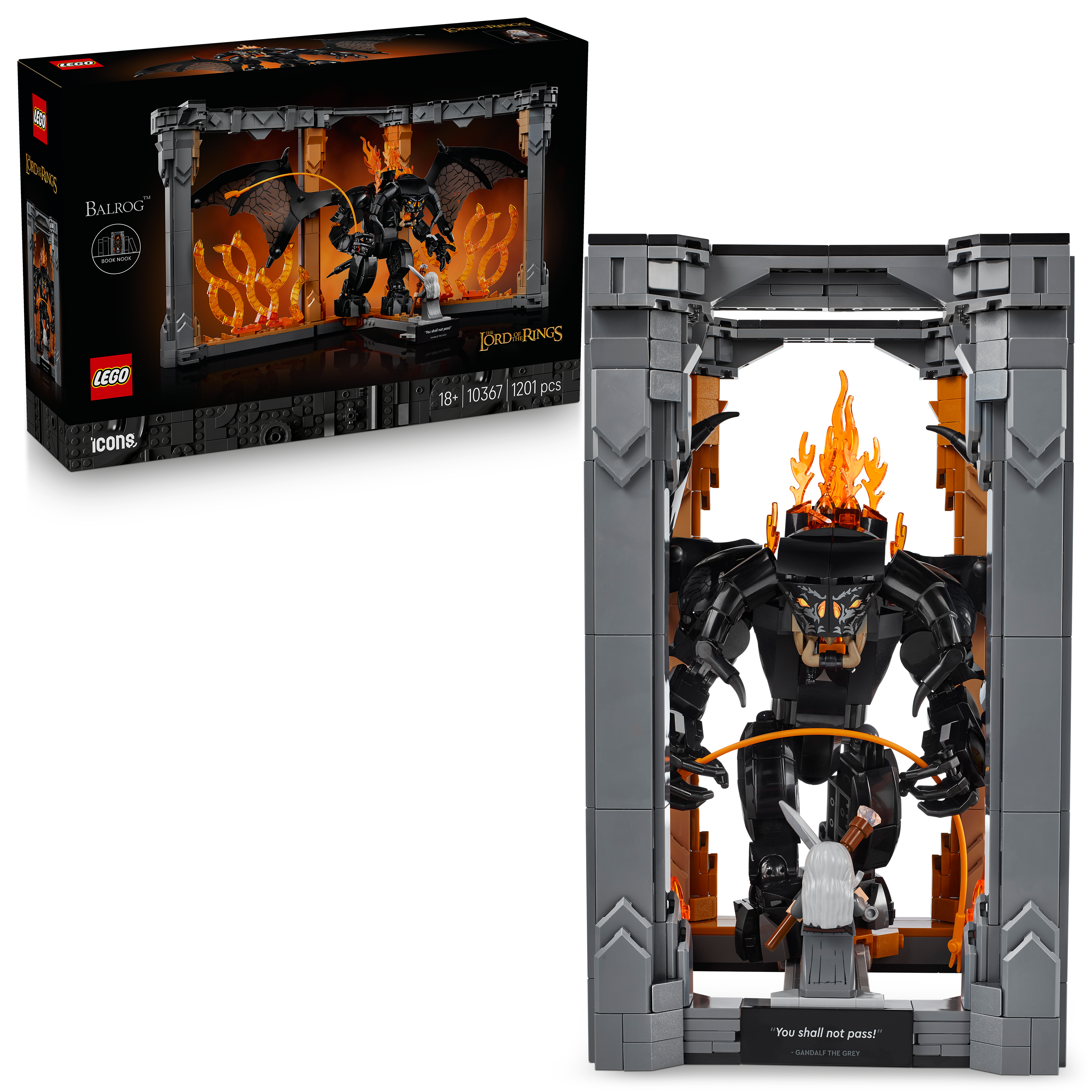 Ringenes herre: Balrog™-bokstøtte LEGO® Icons (10367)