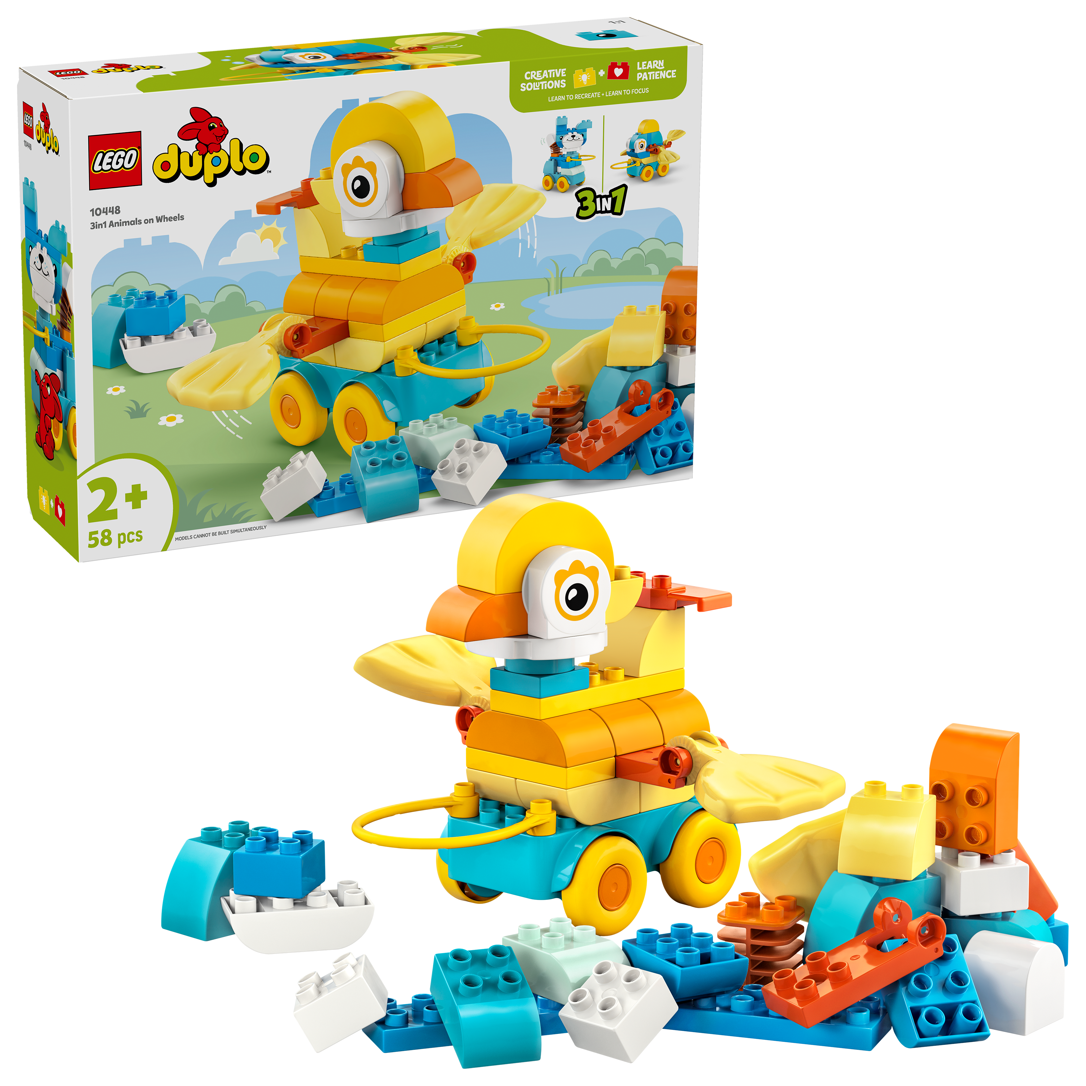 3-i-1 Dyr på hjul LEGO® DUPLO Town (10448)