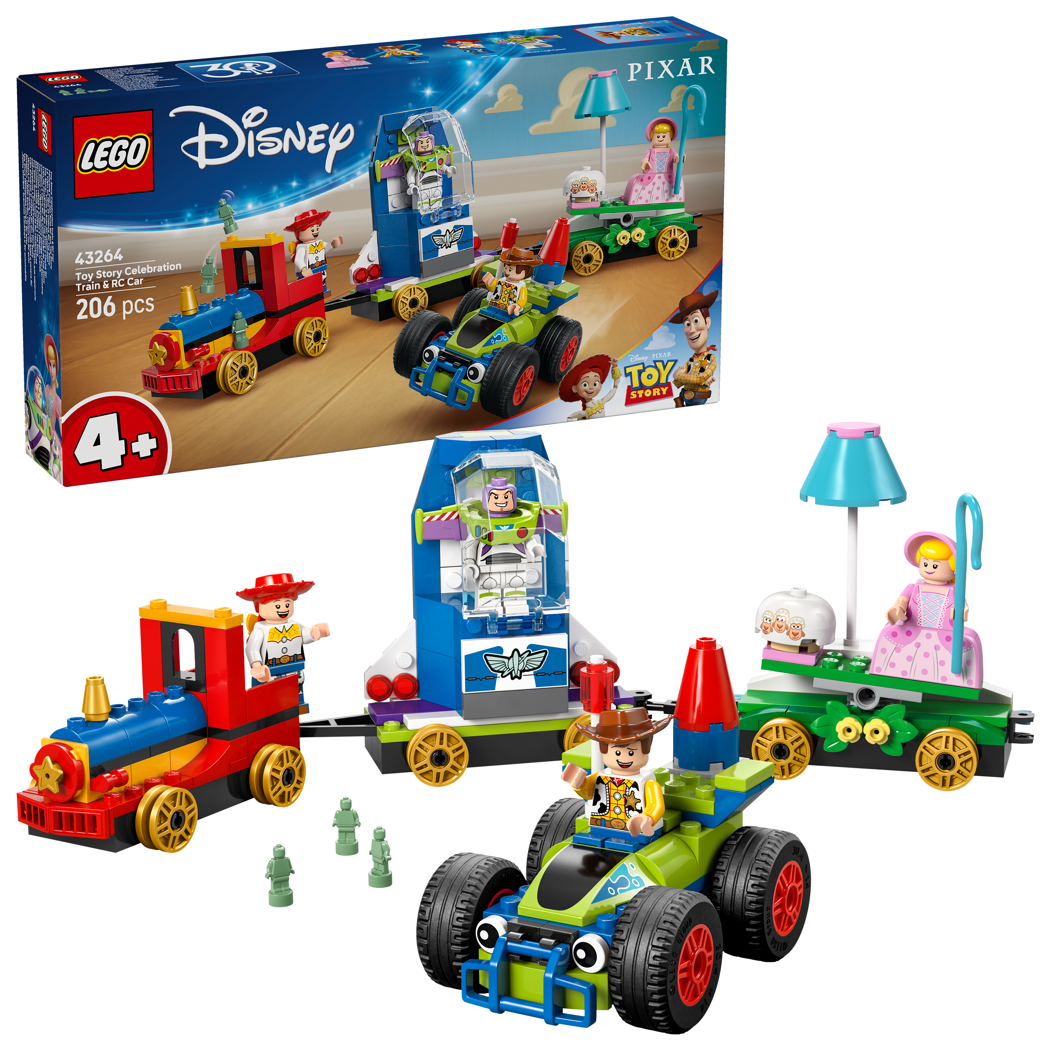 LEGO Disney 43264 Festtog og fjernstyrt bil fra Toy Story