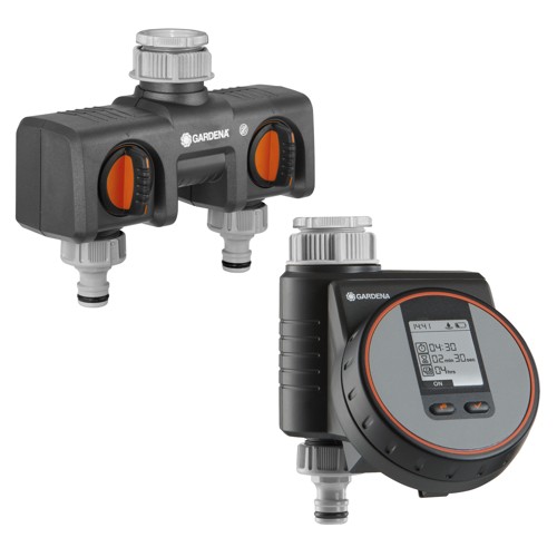 Gardena - Water Control Flex Twin Tap Connector Set