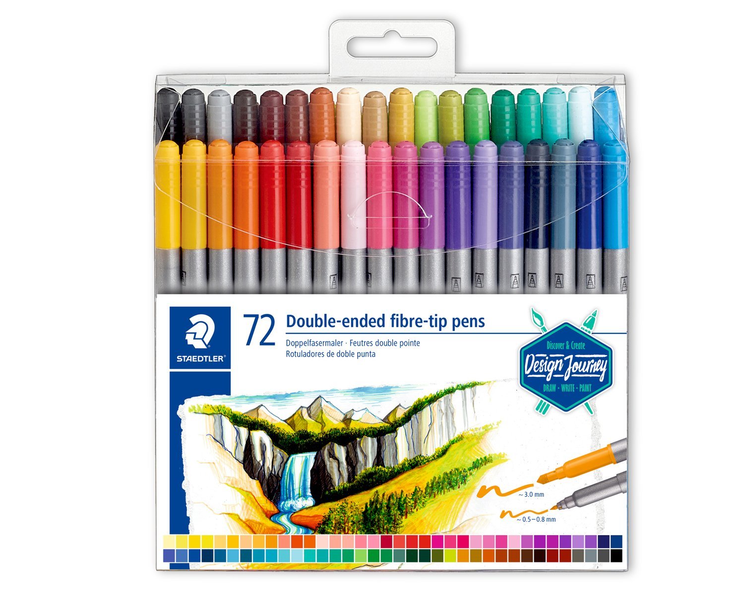 Design Journey Dobbel Fiberpenn 72 stk Staedtler