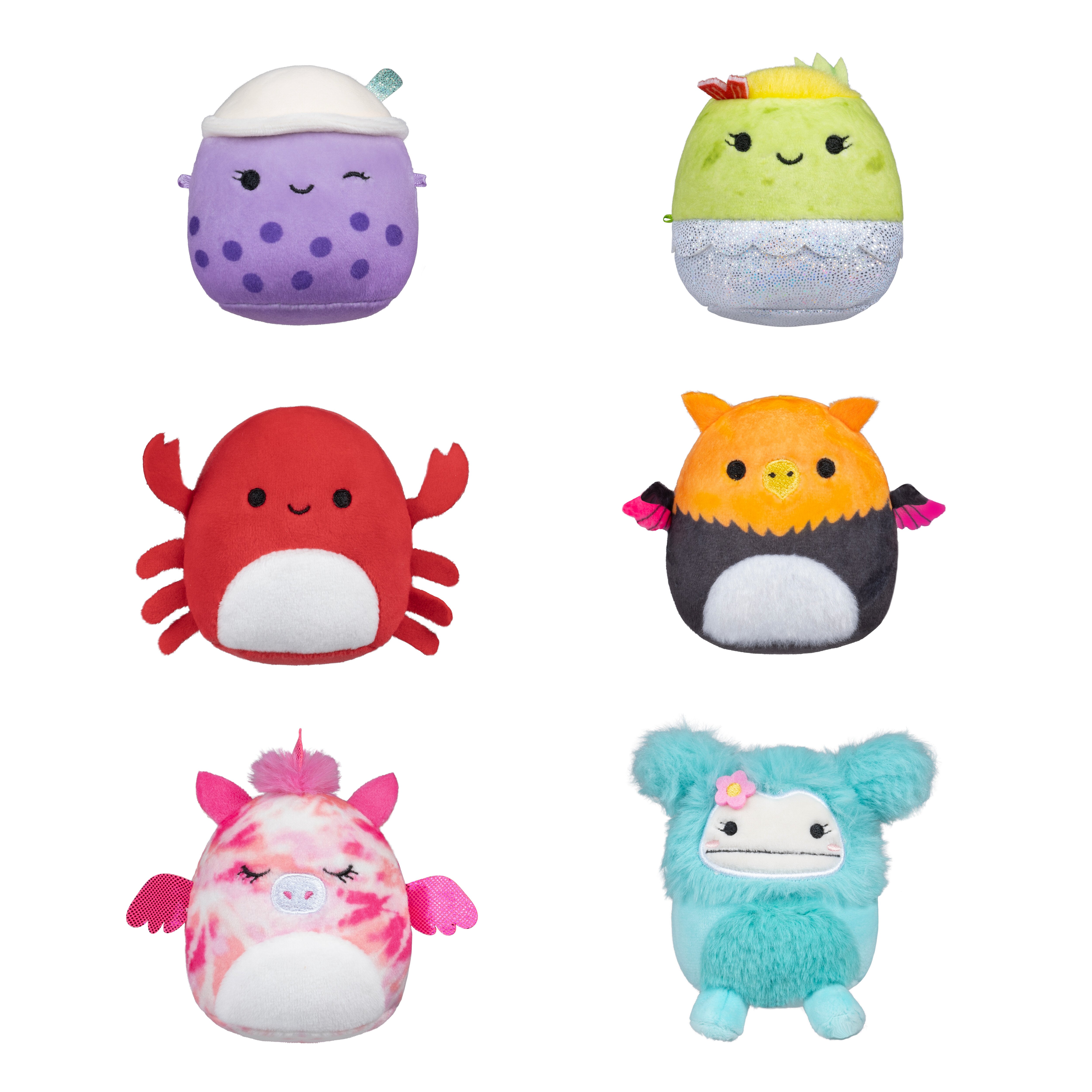 Micromallows - 6 cm 6 Pack Plush S2  - Myrnam, Henley, Carlos, Anjara, Joelle and Poplina