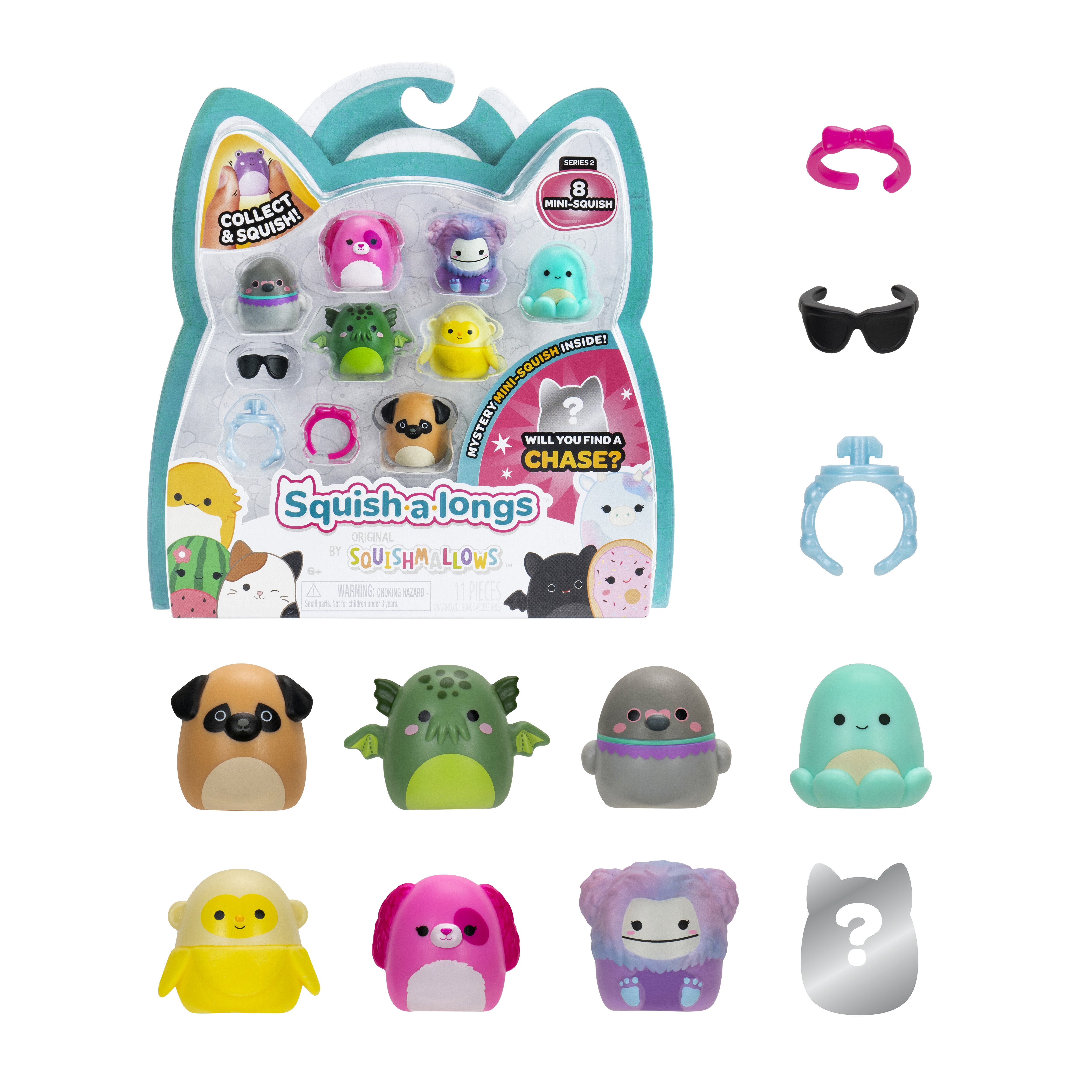 Squishalongs - 2.5 cm 8 Pack S2 - Style 1