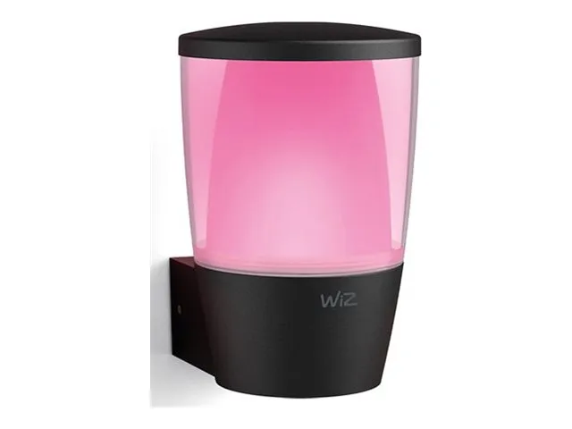 WiZ Elpas - Vegglampe - LED - 8.5 W - RGB-lys - 2700-5000 K - round rectangle - svart