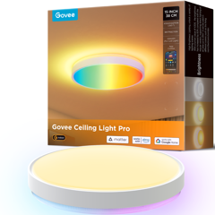 Govee -15-Zoll Intelligente LED-Deckenleuchte – RGBIC+WW, 4300lm, Sprachsteuerung