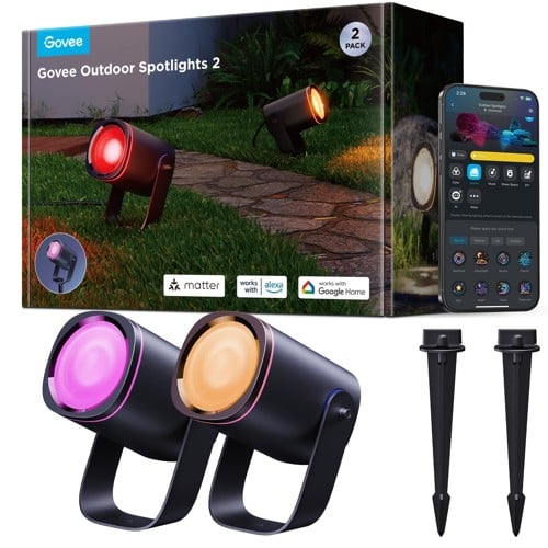Govee - Utomhus Smart Ljusslinga med Klara Glödlampor – RGBWIC, 16M, AI-effekter, IP67