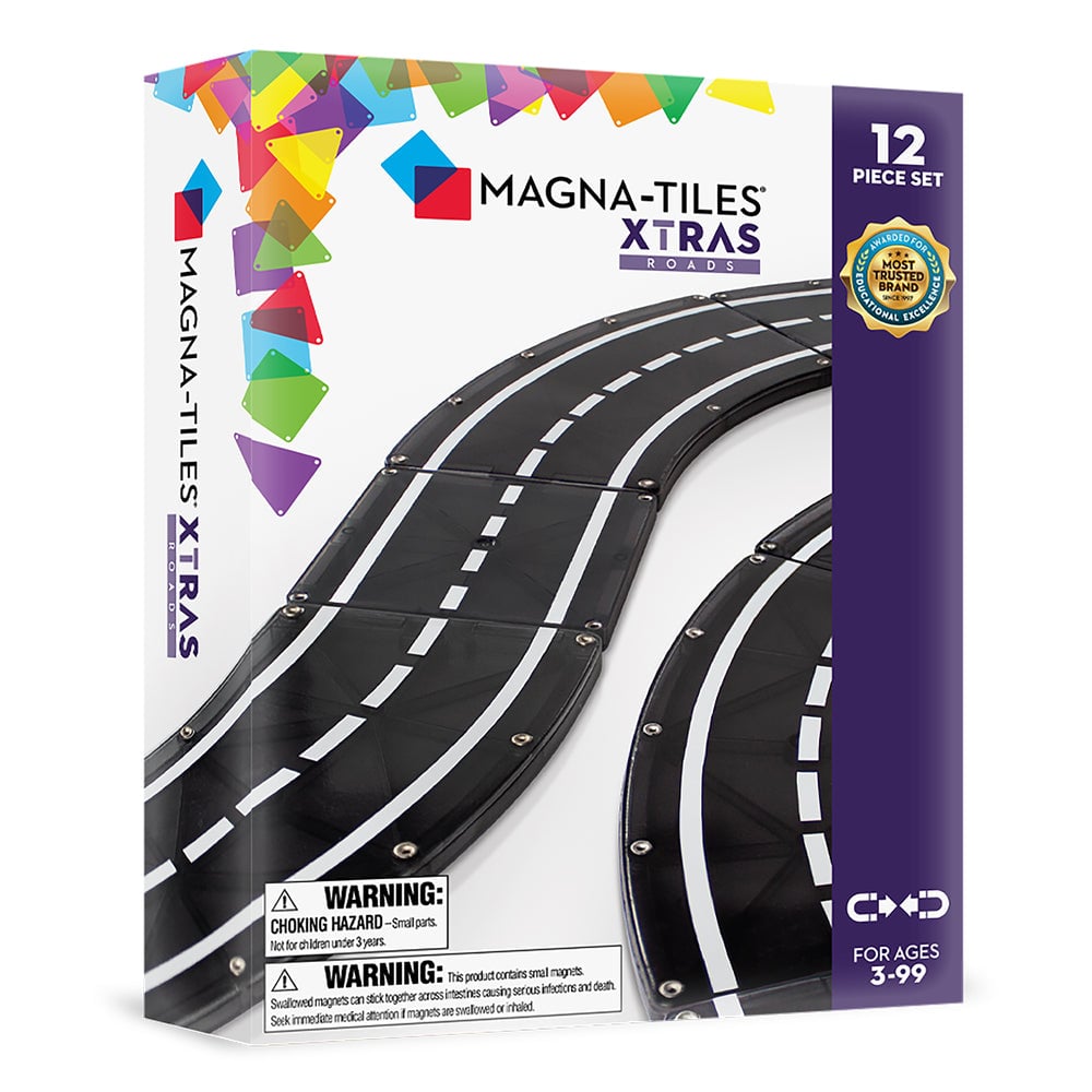 Magna-Tiles XTRAS Roads 12-Piece Set