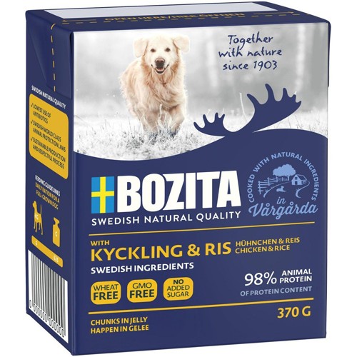 Bozita - 6x Naturals Chicken & Rice - 370g - total 2220gr