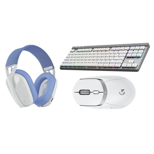 - Lightspeed Essentiel Starter Pack - G435 Headset - G515 Keyboard - G309 Mouse - White - Bundle