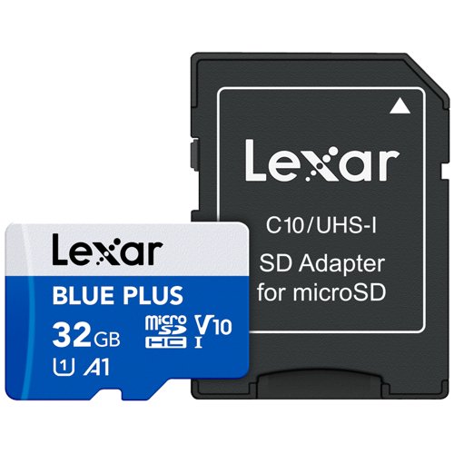 Lexar - MicroSDHC Blue Plus UHS-I with SD adapter