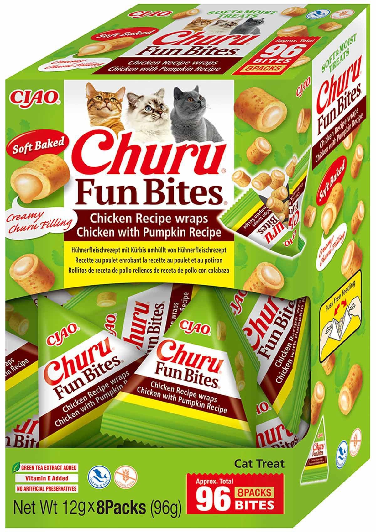 Churu - Kat Fun Bites Kylling med Græskar - 8 stk